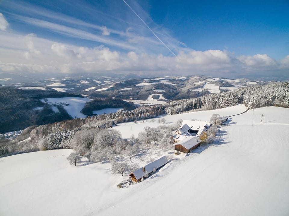 Natural landscape, Bird's eye view, Winter
