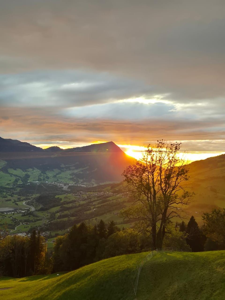 Mountain view, Sunset