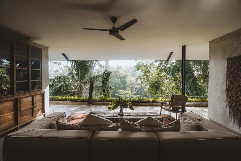 Patio, Day, Natural landscape, View (from property/room), Balcony/Terrace, Living room, Photo of the whole room, Seating area, Garden view, furniture