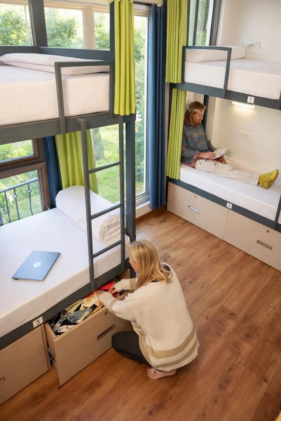 People, bunk bed