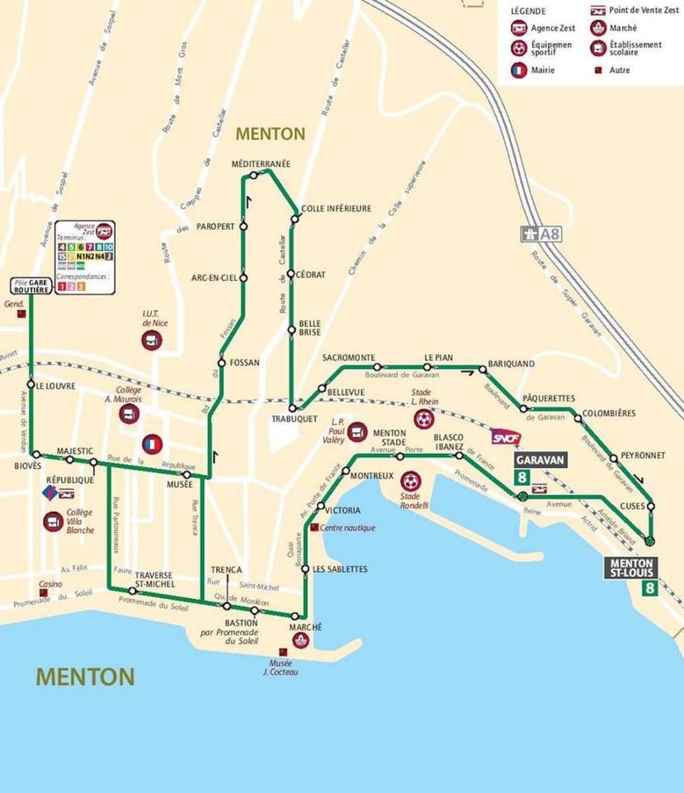 Menton smartworking and relax on the beach, seaview Apartment in Menton
