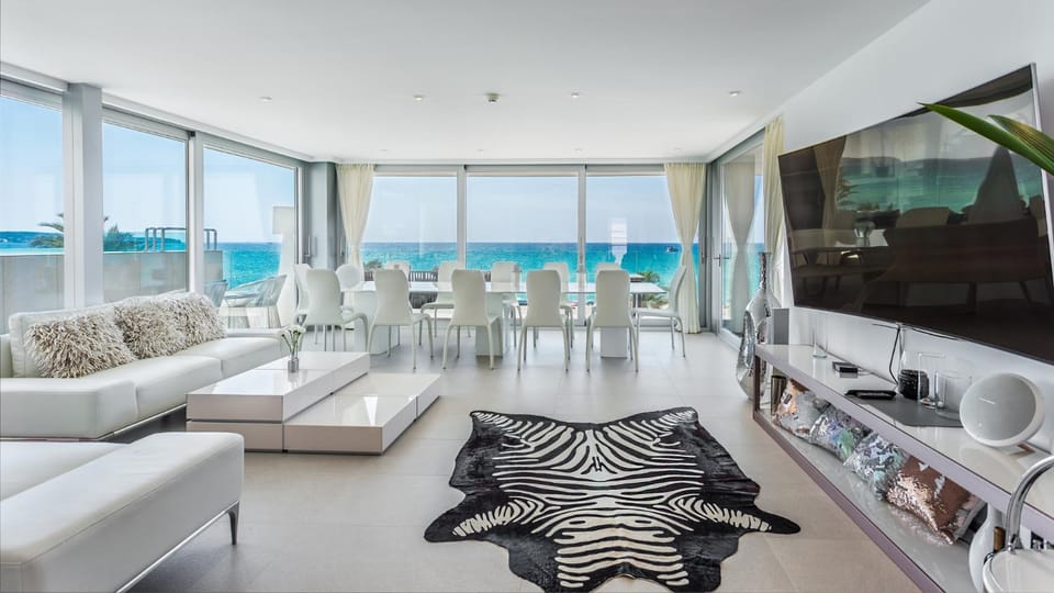 Living room, Seating area, Sea view