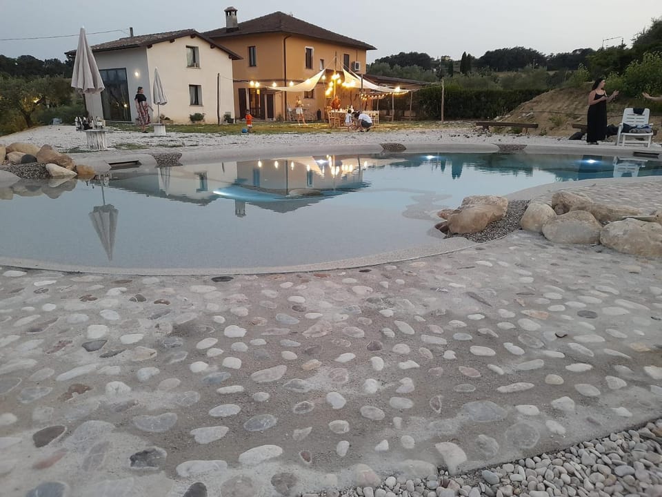 Property building, Natural landscape, Pool view