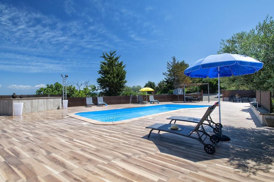 Pool view, sunbed
