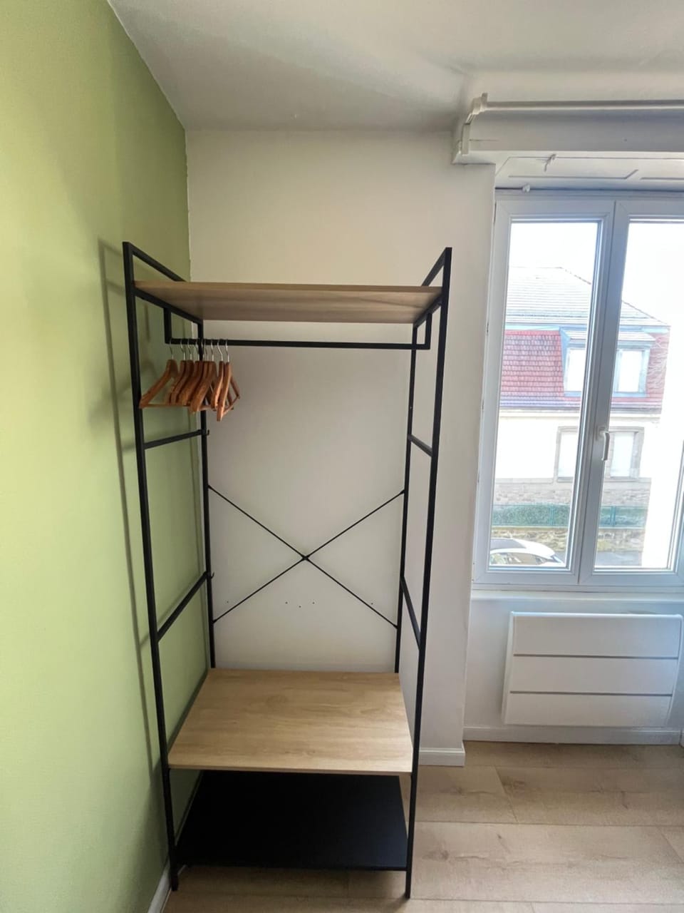 Photo of the whole room, wardrobe