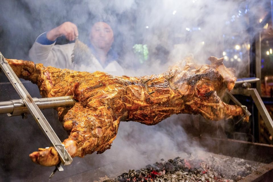 BBQ facilities, group of guests