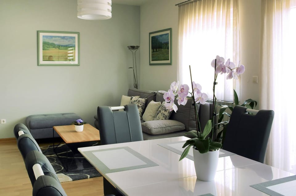 Living room, Seating area, Dining area