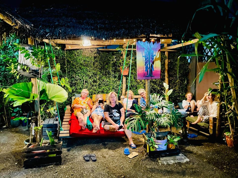 Patio, Garden, Garden view, group of guests