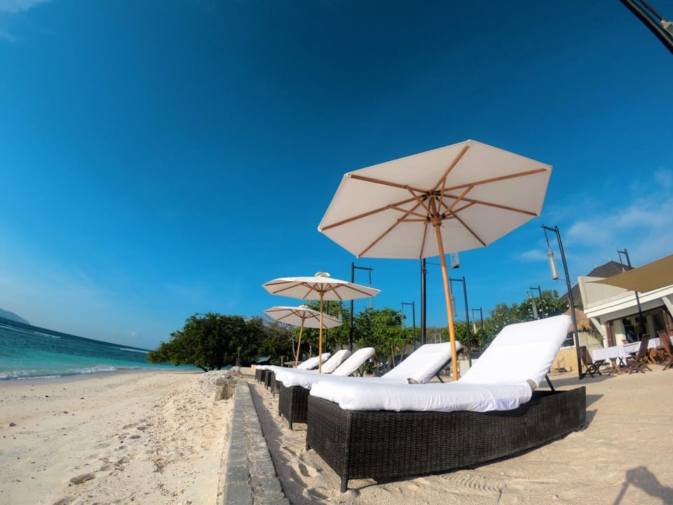 Property building, Beach, sunbed