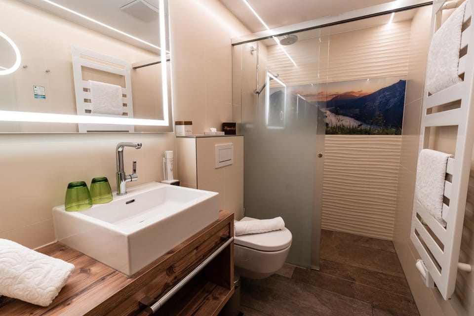 Shower, Toilet, Bathroom, towels