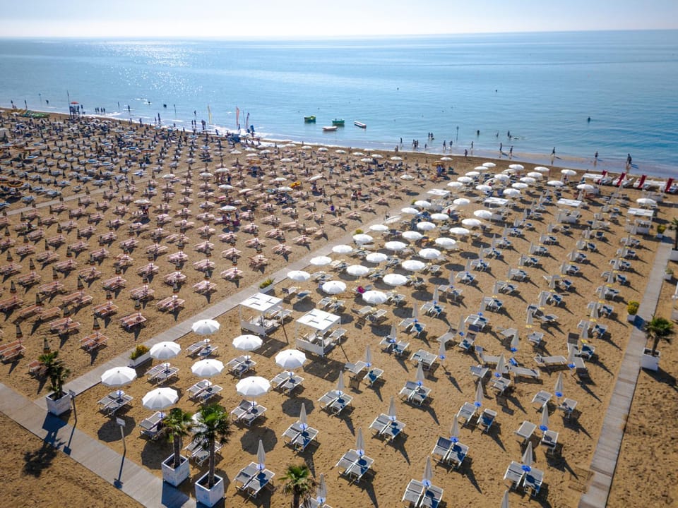 Bird's eye view, Beach, Sea view, sunbed