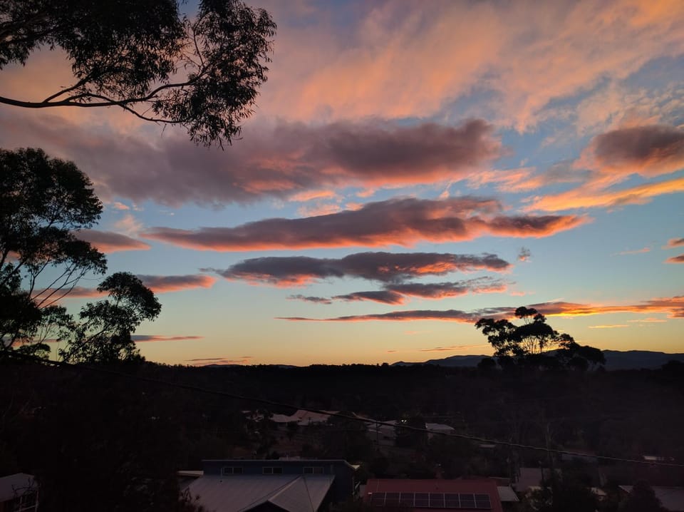 Balcony/Terrace, Mountain view, Sunset