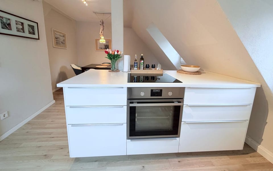 Kitchen or kitchenette, oven, stove
