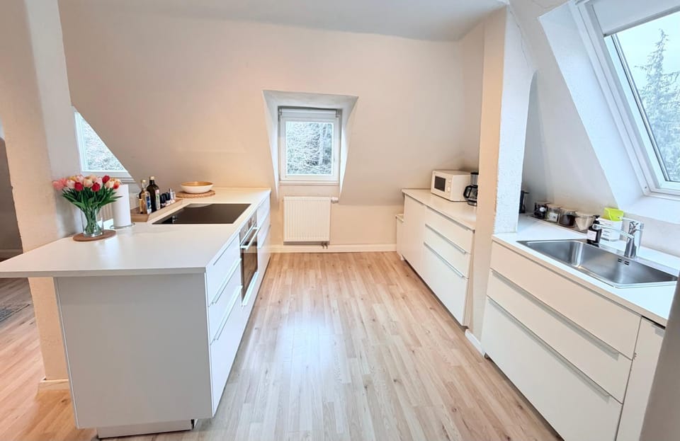 Coffee/tea facilities, Kitchen or kitchenette, stove