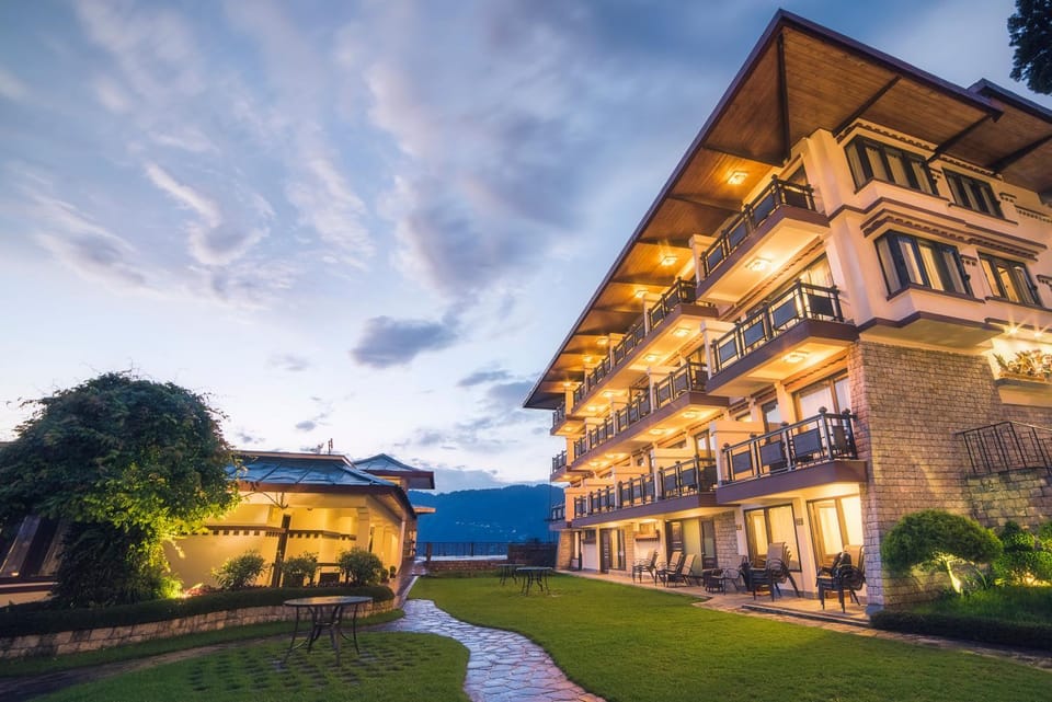 Property building, Garden, Sunset