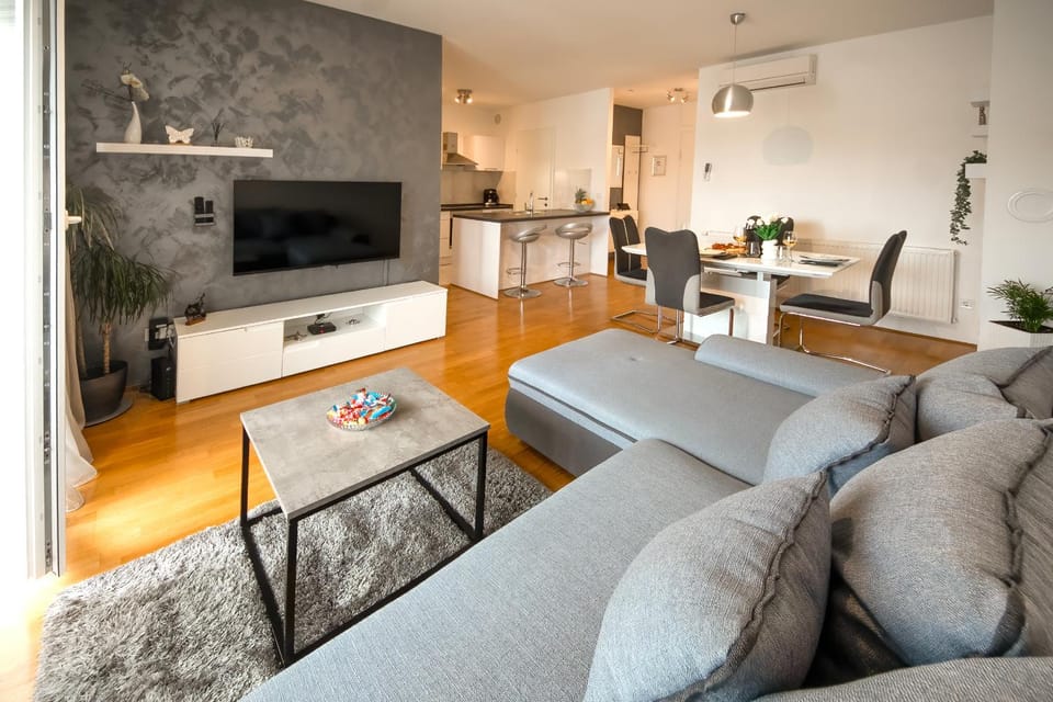 Communal lounge/ TV room, TV and multimedia, Kitchen or kitchenette, Living room, Seating area, Dining area, Evening entertainment, air conditioner