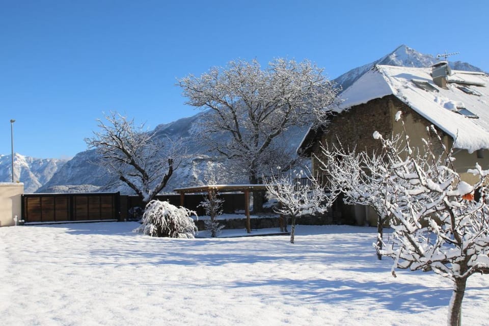 Property building, Winter, Mountain view