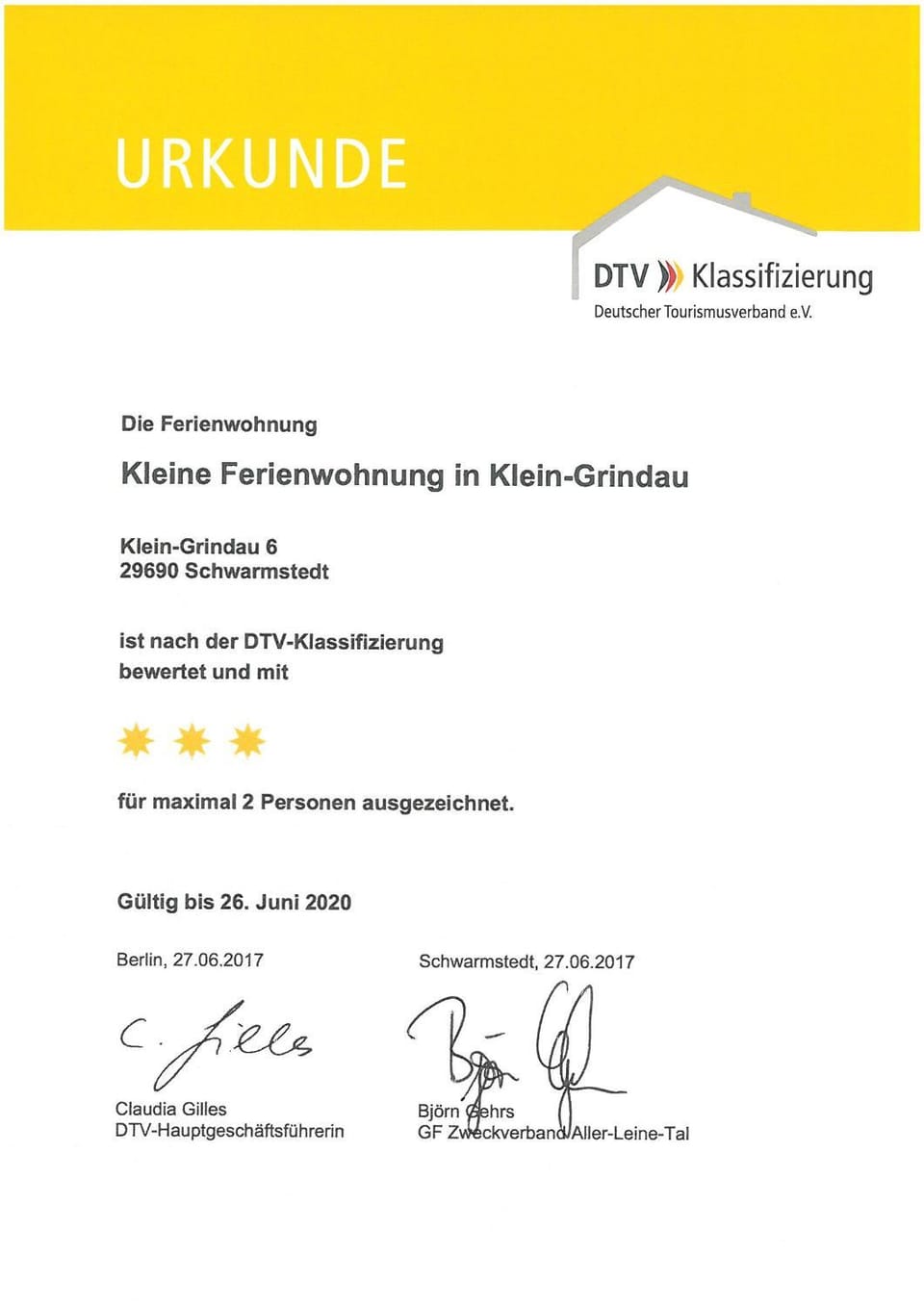 Certificate/Award