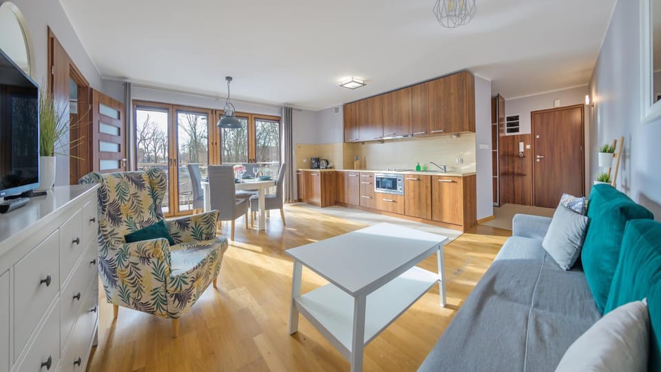 Kitchen or kitchenette, Living room, Dining area