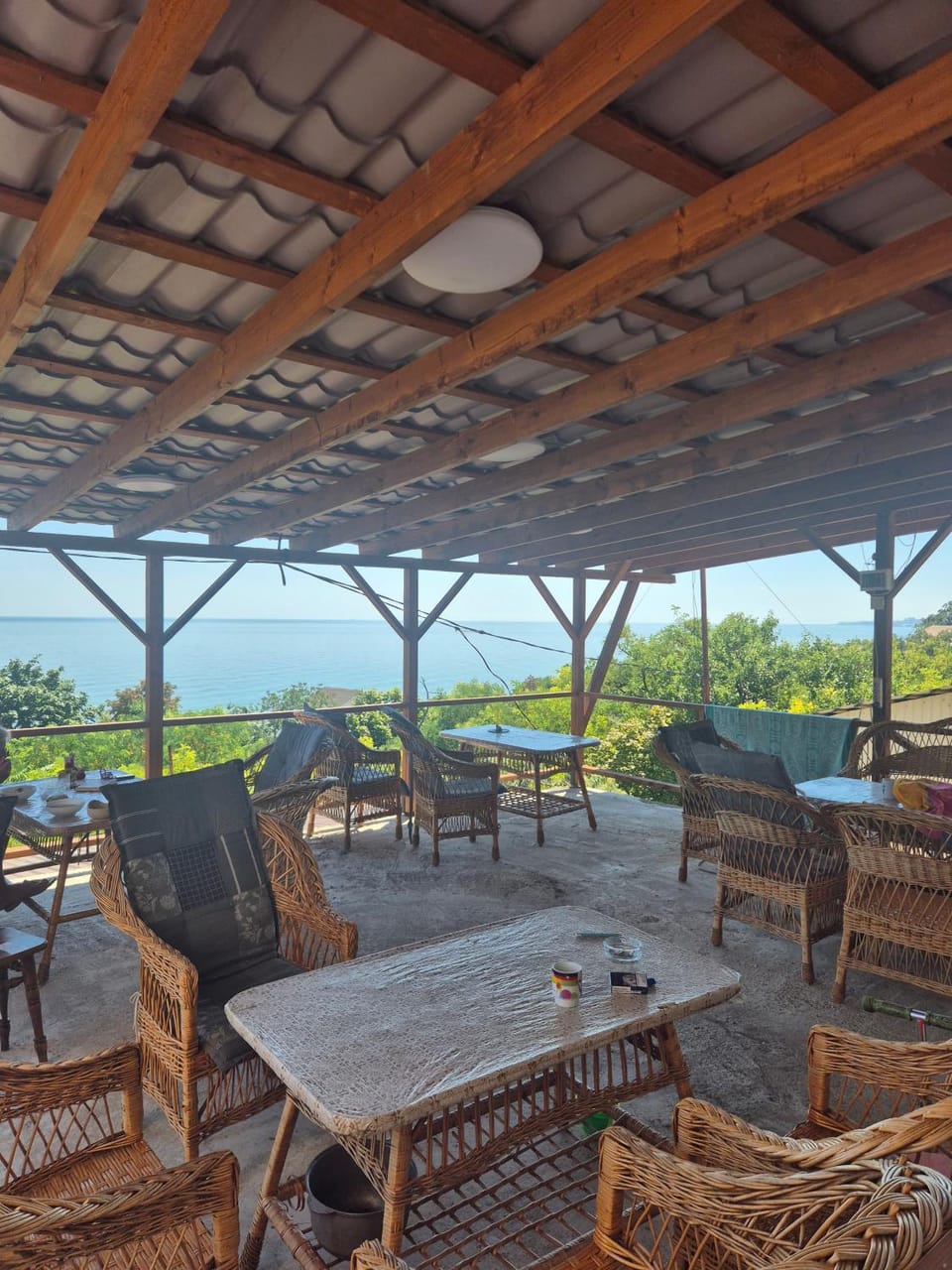 Day, Natural landscape, Balcony/Terrace, Seating area, Dining area, Sea view