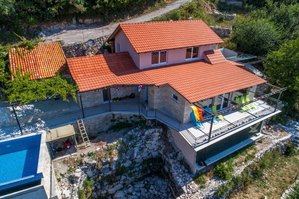 Staff, Facade/entrance, People, Bird's eye view, Garden view, Pool view, Swimming pool, Family