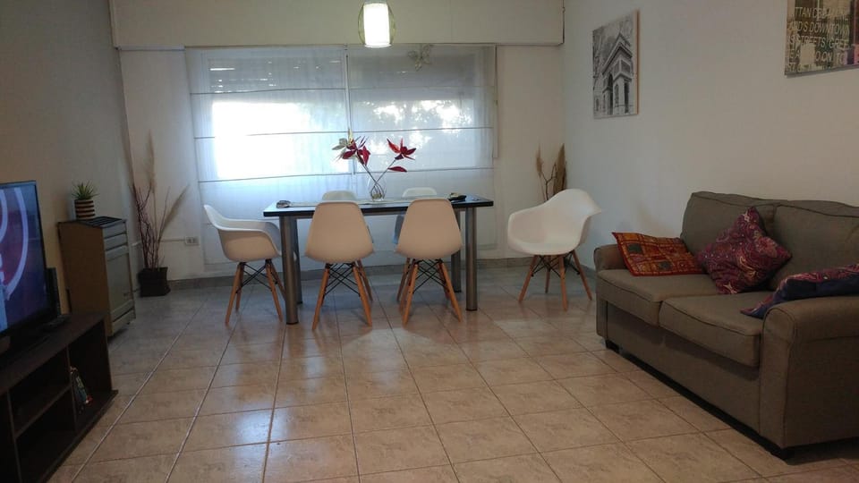 Bed, Living room, Dining area