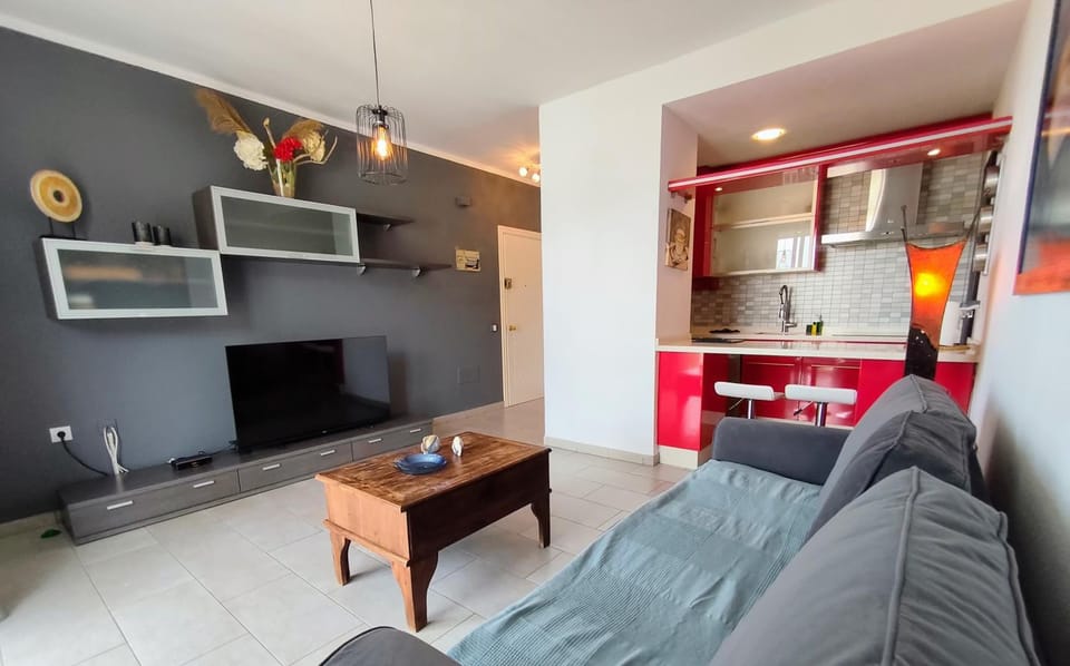 Living room, kitchen