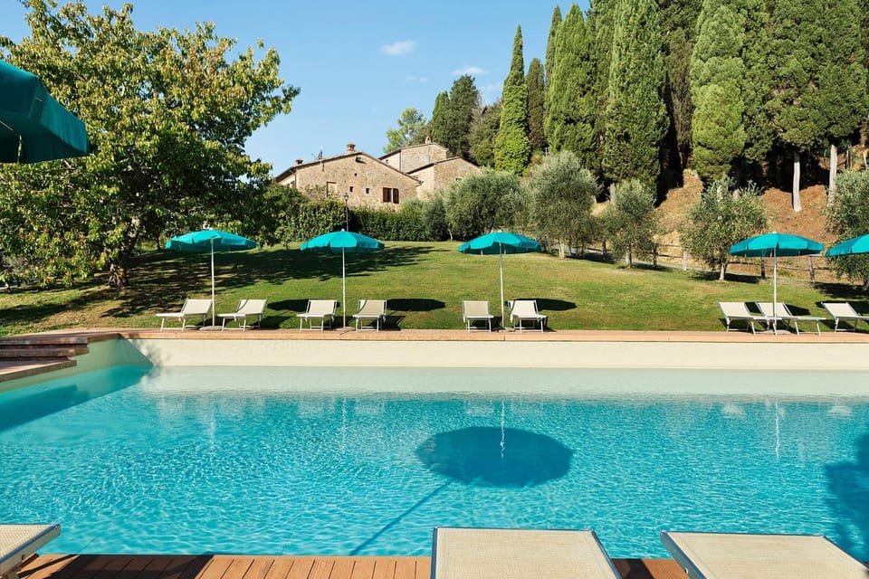Property building, Living room, Swimming pool