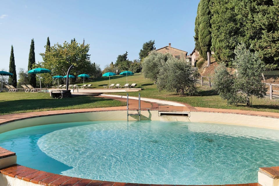 Property building, Living room, Swimming pool
