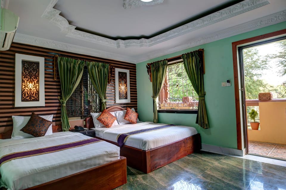 Bed, City view