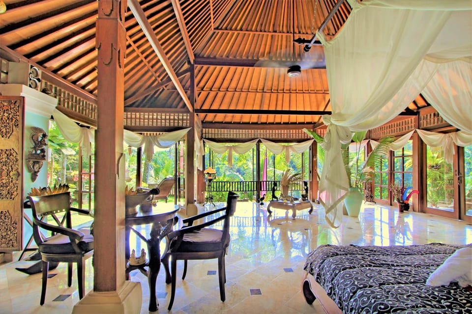 Natural landscape, Seating area, Bedroom, Garden view