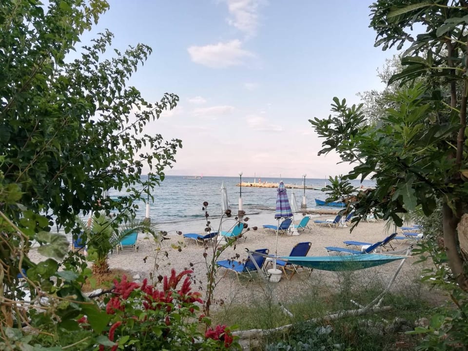Day, Beach, Sea view, sunbed