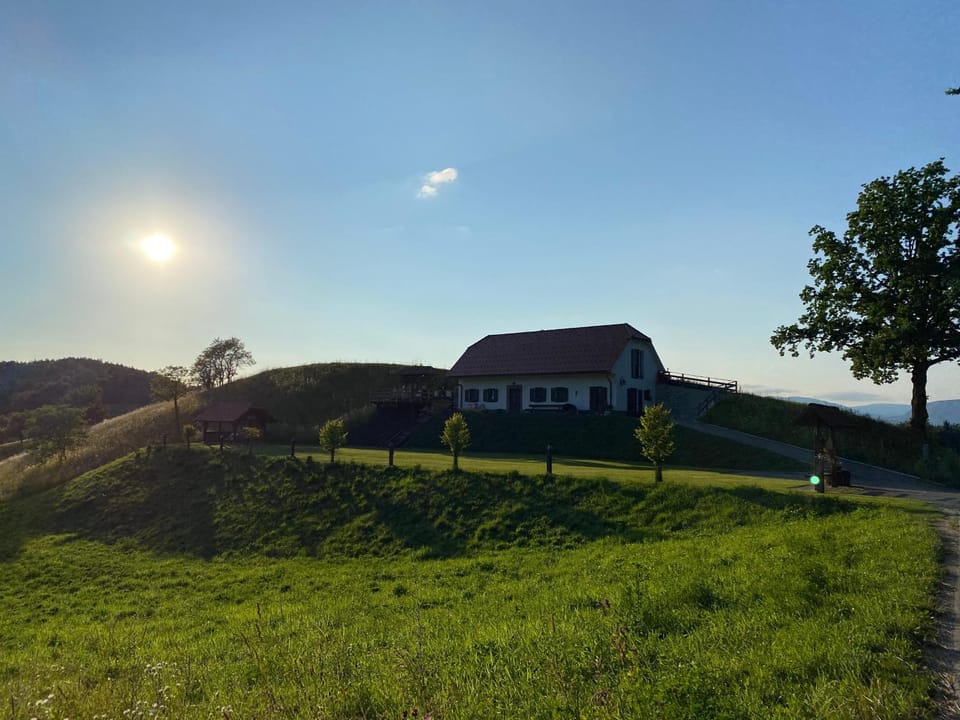 Wooden hut at tourist farm Artisek Farm Stay in Slovenia