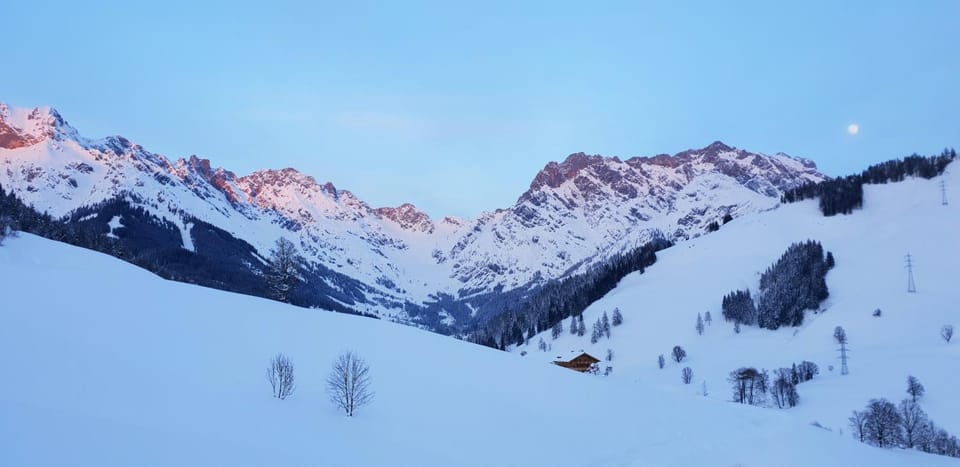 Natural landscape, Winter, Mountain view