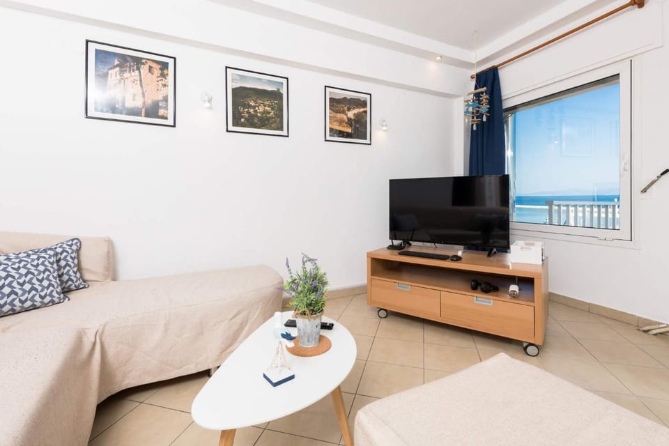 Living room, Seating area, Sea view