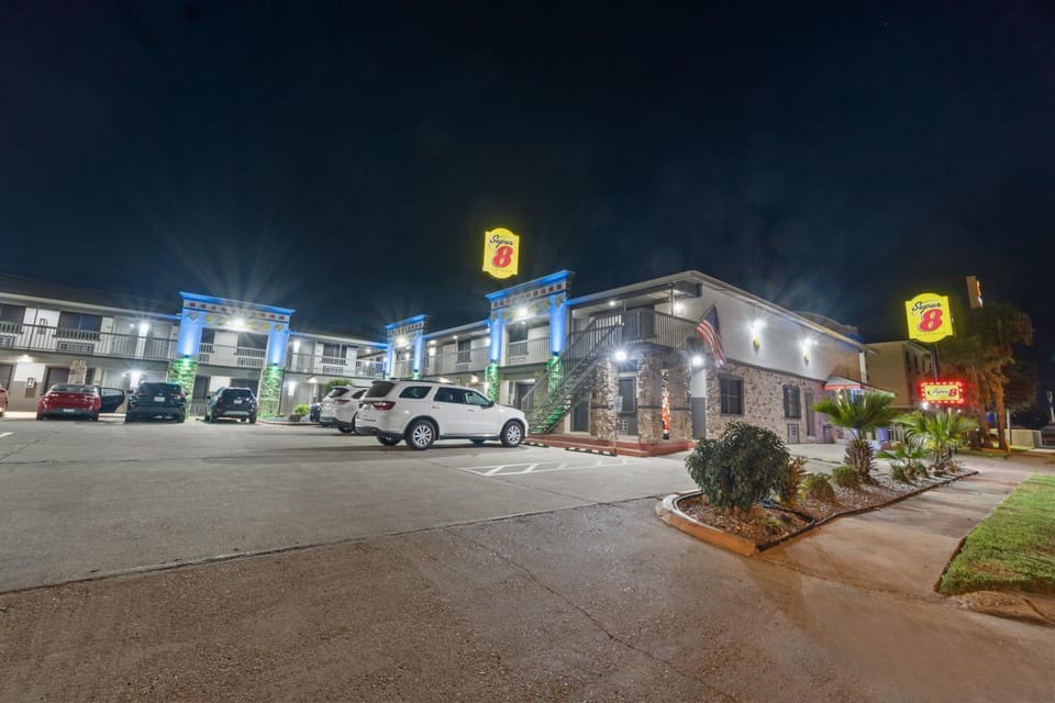 Property building, Night, Parking
