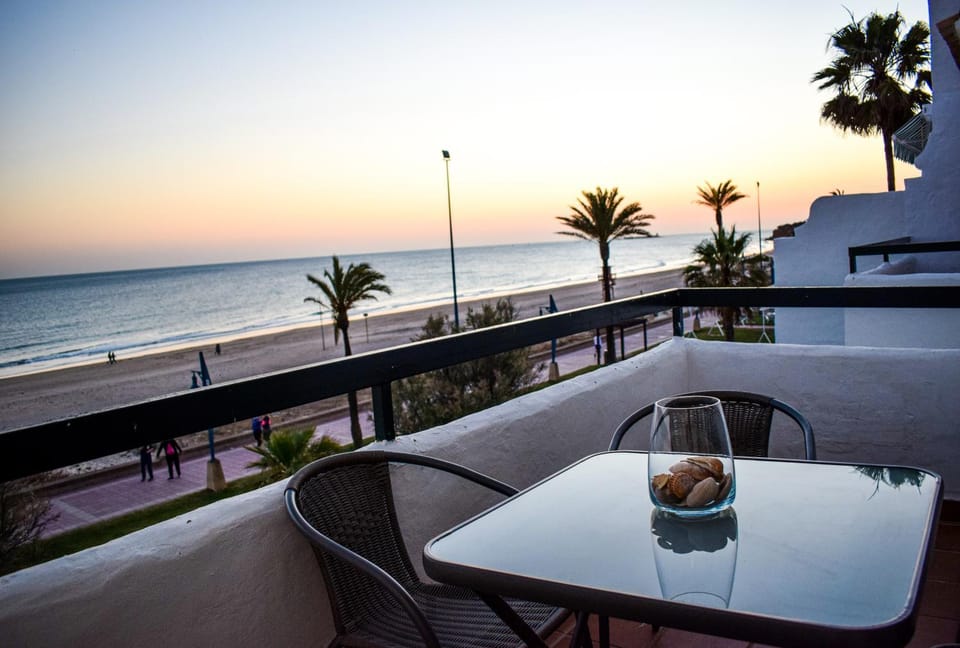 View (from property/room), Balcony/Terrace, Beach, Sea view, Sunset