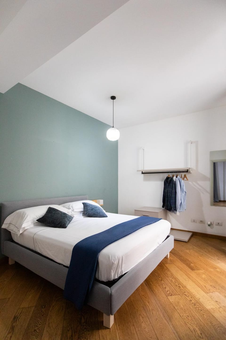 Bed, Photo of the whole room, Bedroom, towels, wardrobe