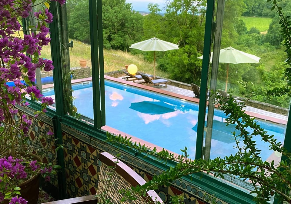 Patio, Garden, Swimming pool