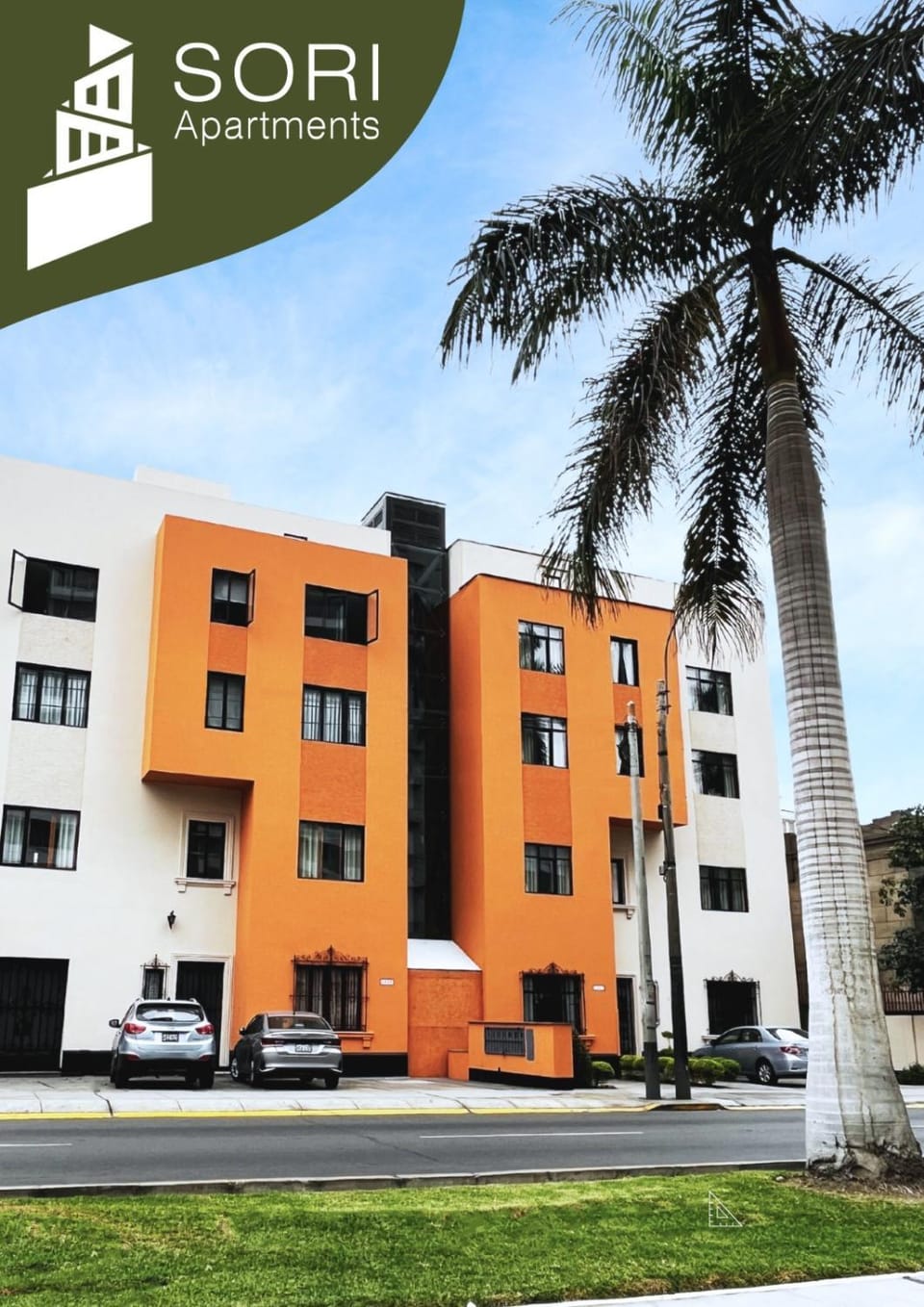 Property building, Facade/entrance, Street view, Parking