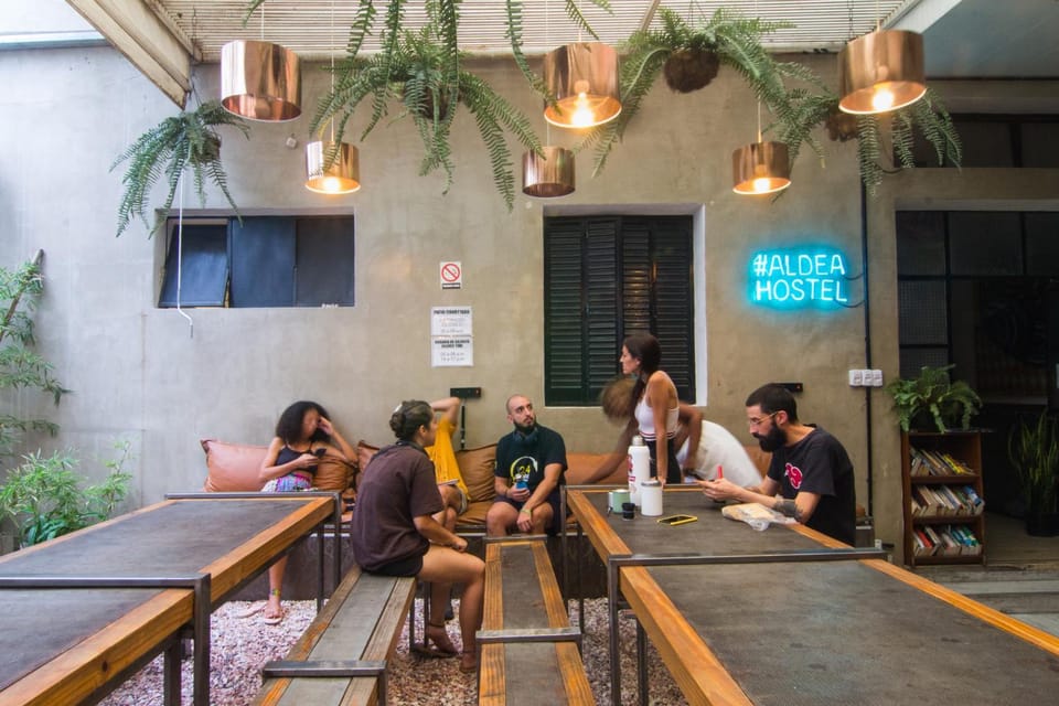 Patio, People, Seating area, group of guests