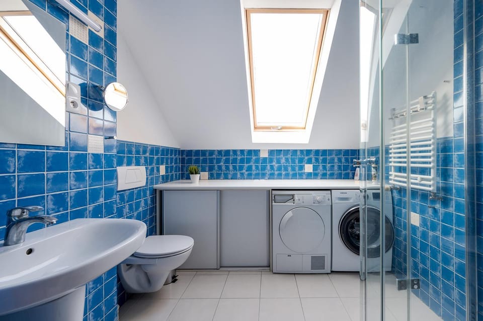 Toilet, Bathroom, washing machine, dryer