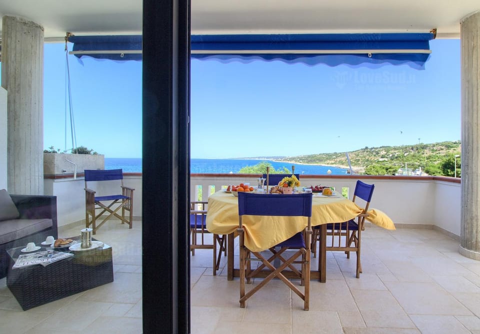 Patio, Natural landscape, Dining area, Sea view