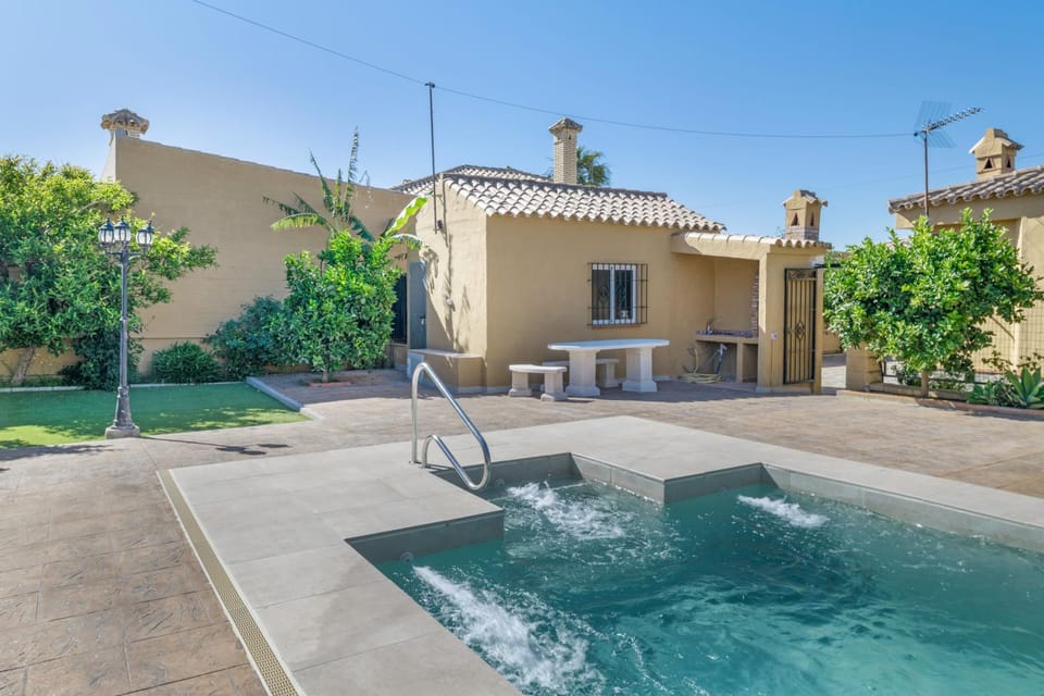 Property building, Living room, Swimming pool