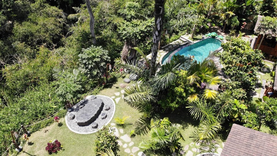 Spring, Day, Natural landscape, Bird's eye view, Garden, Garden view, Mountain view, Pool view, Swimming pool