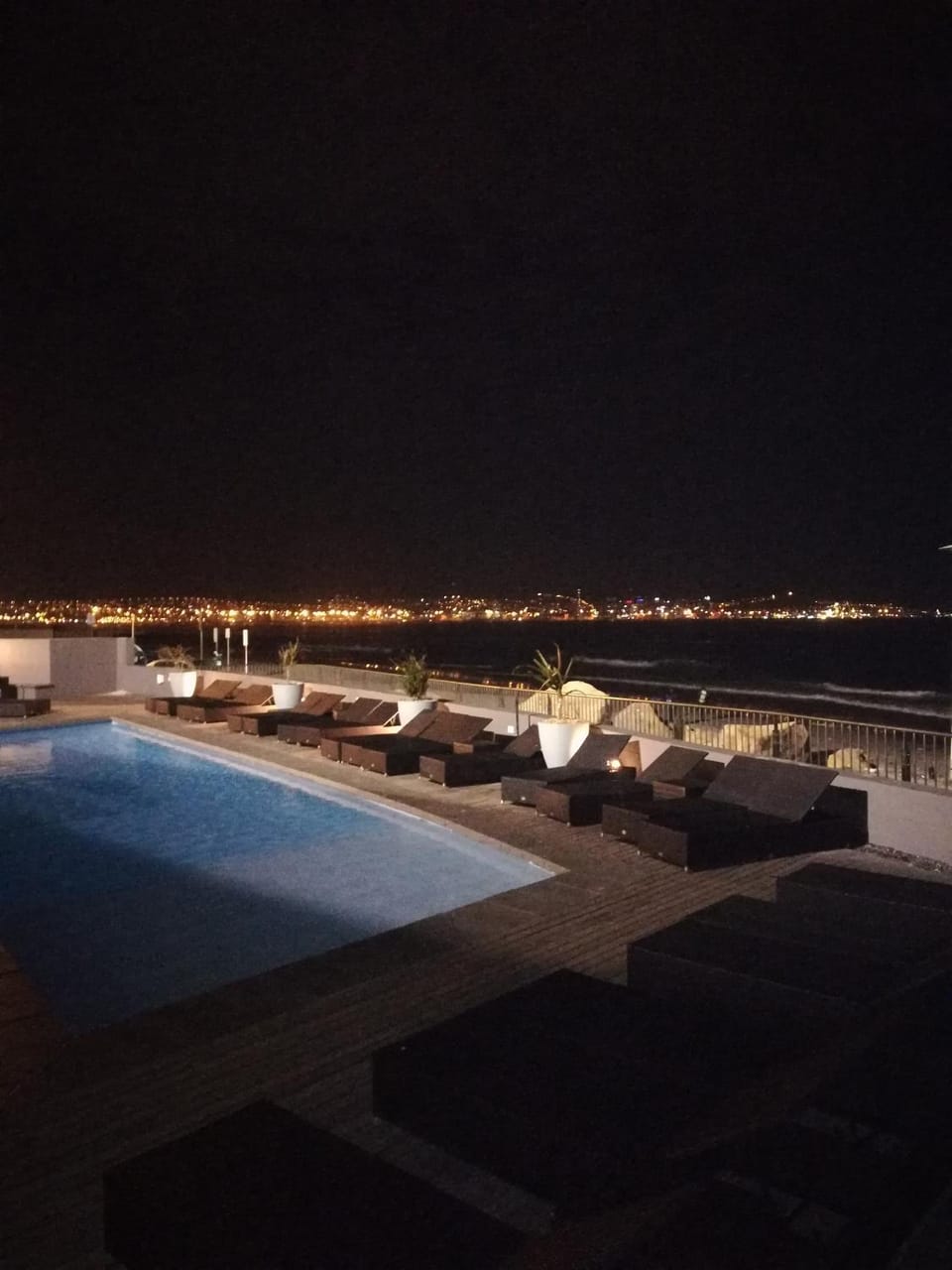 Property building, Night, On site, Swimming pool