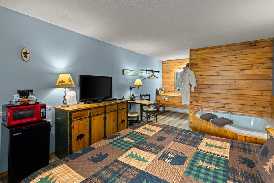 Bed, TV and multimedia, Living room, Photo of the whole room, Seating area, Bedroom