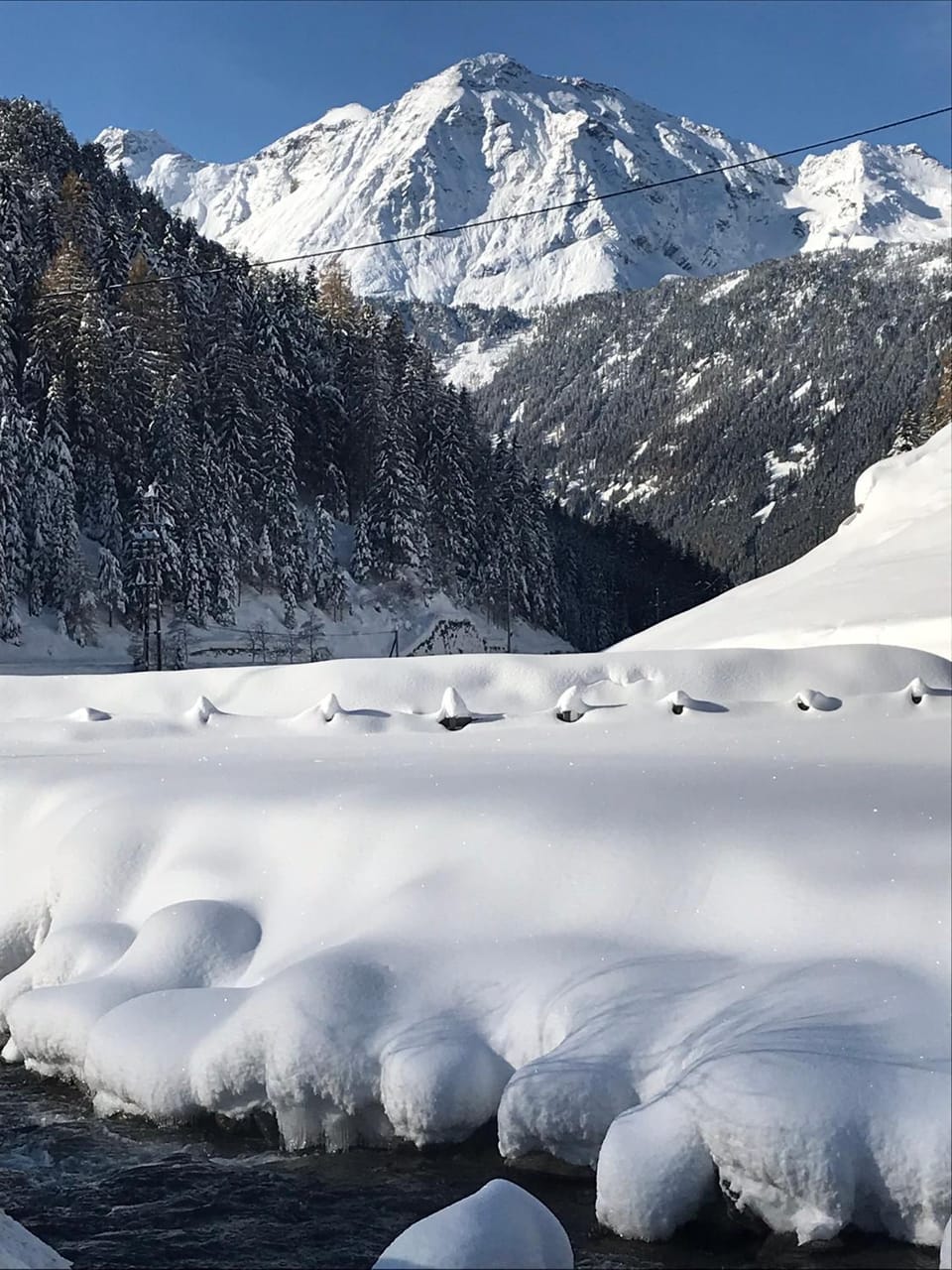 Natural landscape, Winter, Mountain view