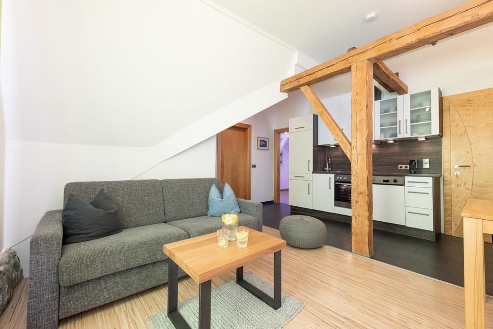 Living room, kitchen