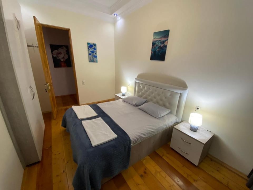 Bed, Photo of the whole room, Bedroom, towels, wardrobe